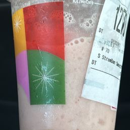 This is what the horrible smoothie in the photo it wasn't even full
