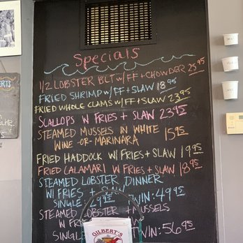 Gilbert's Chowder House - Specials - Seafood Near Me - Portland, Maine Gilbert's Chowder House - Specials - Seafood Near Me - Portland, Maine