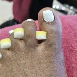 Shimmer Nails & Spa - As you can see I do not have the nicest of feet but my nails have been done better at other locations. But her customer service was great