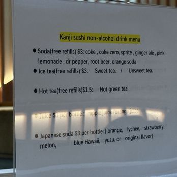 Kanji Sushi AYCE - Drink price - Sushi Bars Near Me - West Springfield, Virginia Kanji Sushi AYCE - Drink price - Sushi Bars Near Me - West Springfield, Virginia