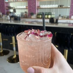 Dang Good on Main - What the F*** drink special . This was a spicy watermelon cocktail that was absolutely delicious .