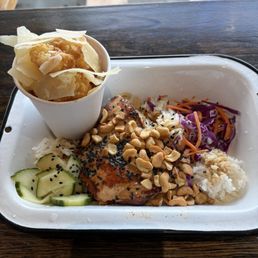 Miso cashew salmon bowl Miso cashew salmon bowl