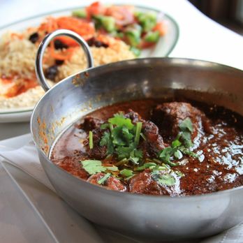 Kabul House - Lamb quorma with hummus, afghan rice and salata. Savory and filling. - Afghan Near Me - Evanston, Illinois