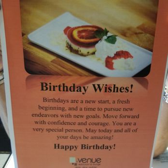 Venue Restaurant & Lounge - Birthday Wishes! - New American Near Me - Lincoln, Nebraska Venue Restaurant & Lounge - Birthday Wishes! - New American Near Me - Lincoln, Nebraska
