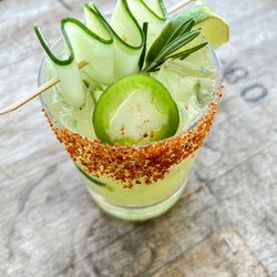 Magnolia On The Green - Cucumber jalapeño margarita