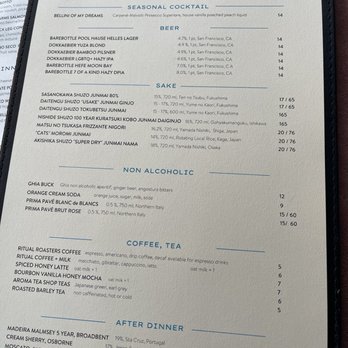 Cassava - Beverage menu at Cassava in San Francisco. - Cafes Near Me - San Francisco, California Cassava - Beverage menu at Cassava in San Francisco. - Cafes Near Me - San Francisco, California