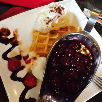 Der Speicher - Waffles with cherries - German Near Me - Wolgast, MV