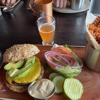 Red Cow North Loop - Impossible burger with sweet potato fries - New American Near Me - Minneapolis, Minnesota