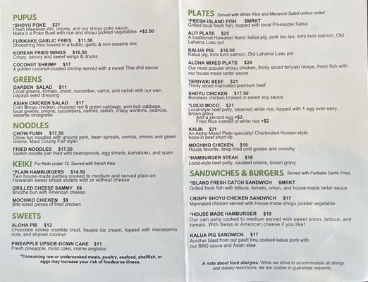 Menu photo 8 Aloha Mixed Plate Lahaina, HI