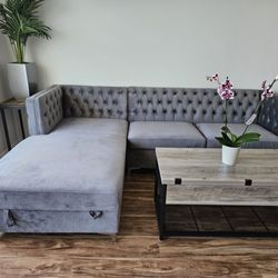 VF Furniture - Grey sectional couch