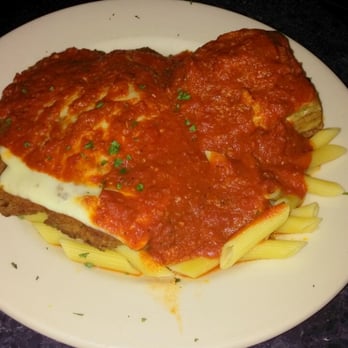 Campanale's Restaurant - Thinly  pounded chicken & layered eggplants parmesan over penne. - Italian Near Me - Braintree, Massachusetts