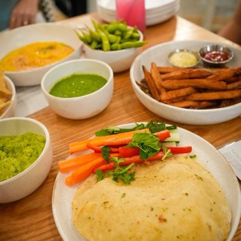 CALI - Tampa Palms - Turmeric Hummus - DF PB, Hand cut Herb Fries - GF DF PB, Chips & Tomatillo Salsa - GF DF PB - New American Near Me - Tampa, Florida CALI - Tampa Palms - Turmeric Hummus - DF PB, Hand cut Herb Fries - GF DF PB, Chips & Tomatillo Salsa - GF DF PB - New American Near Me - Tampa, Florida