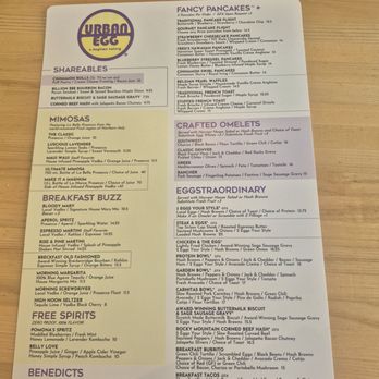 Urban Egg - Cherry Creek - Food menu - Breakfast & Brunch Near Me - Denver, Colorado Urban Egg - Cherry Creek - Food menu - Breakfast & Brunch Near Me - Denver, Colorado