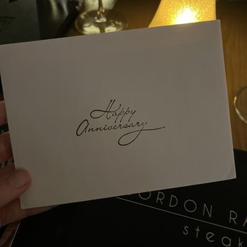 Gordon Ramsay Steak - Anniversary card from the staff - Steakhouses Near Me - Elizabeth, Indiana Gordon Ramsay Steak - Anniversary card from the staff - Steakhouses Near Me - Elizabeth, Indiana