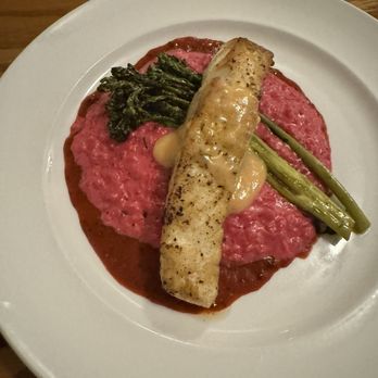 Old Man Rivers Table and Tavern - Halibut with a goat cheese risotto - Southern Near Me - Chattanooga, Tennessee