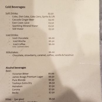 Bar Stellar - Beverage menu - Cafes Near Me - Surry Hills, NSW