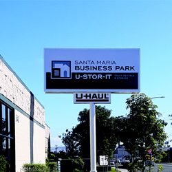 Sign Creations of the Central Coast - Pole sign refurbished at the Santa Maria Business Park.