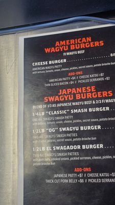 Menu photo 1 Swagyu Burger - Poway Poway, CA Menu photo 1 Swagyu Burger - Poway Poway, CA