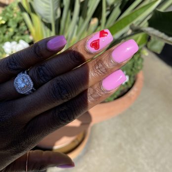 GT Nails And Spa - My gorgeous Valentine's Day themed nails - Nail Salons Near Me - Foothill Ranch, California