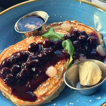 Bulla Gastrobar - Blueberry & Ricotta Pancakes - Spanish Near Me - Doral, Florida Bulla Gastrobar - Blueberry & Ricotta Pancakes - Spanish Near Me - Doral, Florida