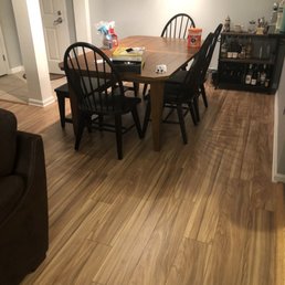 a dining room table and chairs