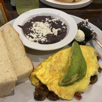 Farmer's Table - Cali Omelette w/refried black beans - New American Near Me - La Mesa, California Farmer's Table - Cali Omelette w/refried black beans - New American Near Me - La Mesa, California