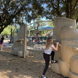 Colonial Park - Rock climbing to cross chain challenging.