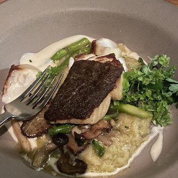 Redbird - Crispy skin delicate buttery cod AMAZING DISH - New American Near Me - Los Angeles, California Redbird - Crispy skin delicate buttery cod AMAZING DISH - New American Near Me - Los Angeles, California