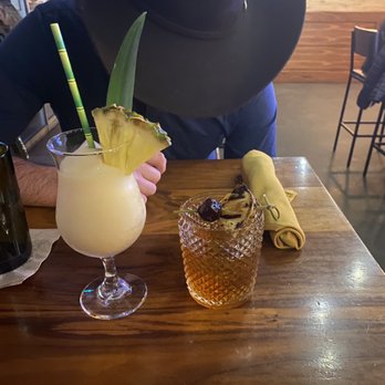 Anthem - Frozen Banana Daiquiri and Piña Old Fashioned 2.0 (Tony's Favorite) - American Near Me - Austin, Texas Anthem - Frozen Banana Daiquiri and Piña Old Fashioned 2.0 (Tony's Favorite) - American Near Me - Austin, Texas