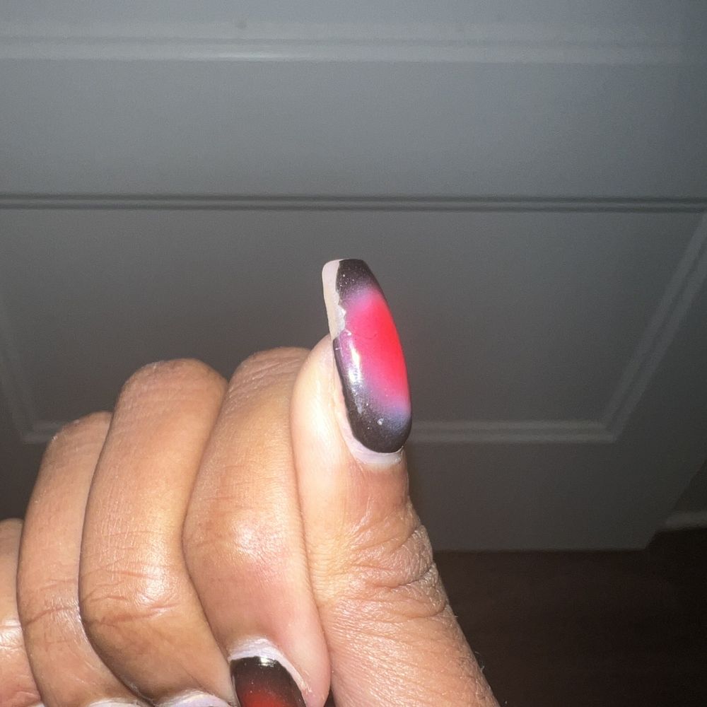 Buckhead Nail Lounge - The coloring didn't include my entire nail just the top - Nail Salons Near Me - Atlanta, Georgia