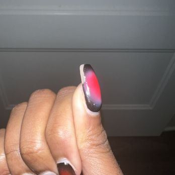 Buckhead Nail Lounge - The coloring didn't include my entire nail just the top - Nail Salons Near Me - Atlanta, Georgia