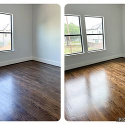 Floors By Nelson - Dust and paint film on the floor from "contractor"