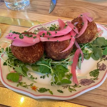 Supperland - Sausage gravy croquettes - Southern Near Me - Charlotte, North Carolina Supperland - Sausage gravy croquettes - Southern Near Me - Charlotte, North Carolina