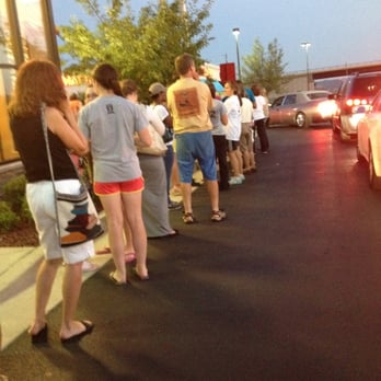 Chick-fil-A - Customer appreciation day.  August 1.  Can't believe how many people turned out and this is at 9:20 pm. - Fast Food Near Me - Carmel, Indiana