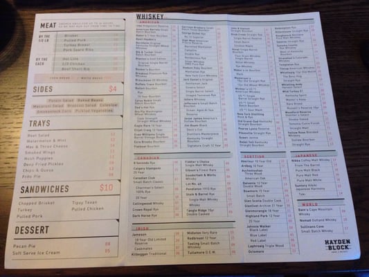 Menu photo 8 Hayden Block Smoke & Whiskey Calgary, AB