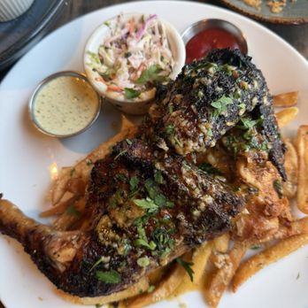 Virtue Feed & Grain - This was the half roast chicken, weekly special-- please make it a regular entree! I will come back for it! Tasted awesome with the fries! - Bars Near Me - Alexandria, Virginia