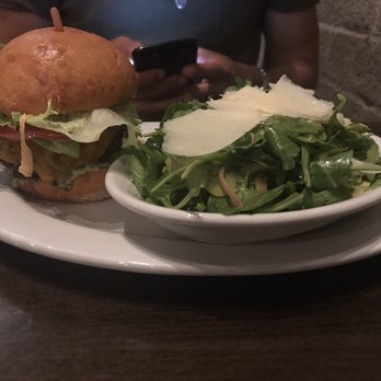 The Salted Pig - Avocado burger, served with a house salad (can be substituted with fries.) - Gastropubs Near Me - Riverside, California The Salted Pig - Avocado burger, served with a house salad (can be substituted with fries.) - Gastropubs Near Me - Riverside, California