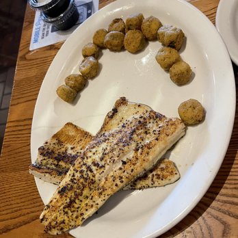Cracker Barrel Old Country Store - Lemon Pepper Grilled Rainbow Trout with okra - Southern Near Me - Okemos, Michigan