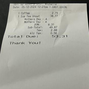 Chrissy's Gaming Bar & Grill - Alcohol tax and a mandated 20% tip that was not disclosed - Sports Bars Near Me - Carol Stream, Illinois Chrissy's Gaming Bar & Grill - Alcohol tax and a mandated 20% tip that was not disclosed - Sports Bars Near Me - Carol Stream, Illinois