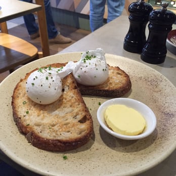 Campos Coffee - Poached eggs on sourdough - Cafes Near Me - Dulwich Hill, NSW