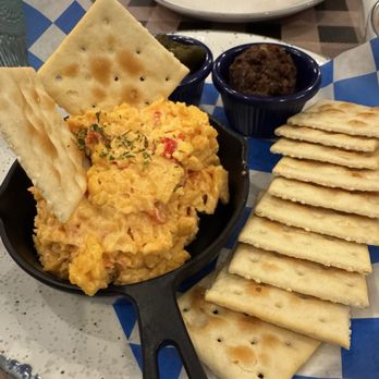 Mama Bird Southern Kitchen - Pimento cheese with Bacon Jam and Pickled Jalapeño - Southern Near Me - West Jordan, Utah