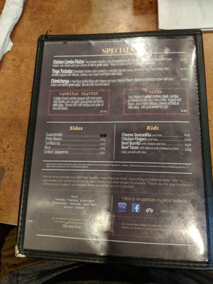 Menu photo 6 Los Chiludos Holmes Beach, FL