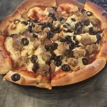 Shakey's Pizza Parlor - Sausage and Olives Thick Crust - Pizza Near Me - Monterey Park, California