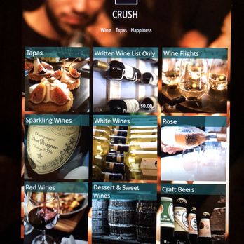 CRUSH Wine Bar - iPad menu - Wine Bars Near Me - Winchester, Virginia CRUSH Wine Bar - iPad menu - Wine Bars Near Me - Winchester, Virginia