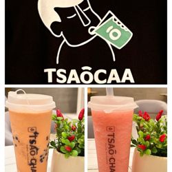 Tsaôcaa - St Augustine - Thai Tea and Peach Green Tea Slush.