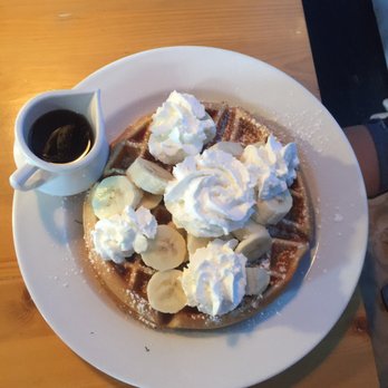 Sabor Cocinabar - Waffle with bananas - Mexican Near Me - San Antonio, Texas Sabor Cocinabar - Waffle with bananas - Mexican Near Me - San Antonio, Texas