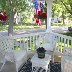 The Duncan House Bed & Breakfast - Relax on our front porch, watch the sunset and enjoy a glass of wine.