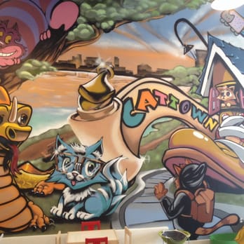 Cat Town - Trippin' mural - Animal Shelters Near Me - Oakland, California Cat Town - Trippin' mural - Animal Shelters Near Me - Oakland, California