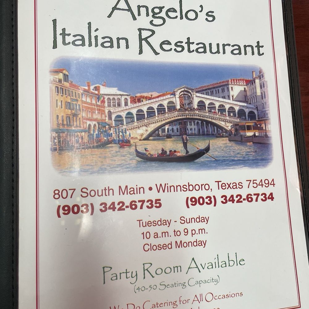 Angelo's - Menu - Italian Near Me - Winnsboro, Texas Angelo's - Menu - Italian Near Me - Winnsboro, Texas
