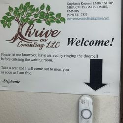 Thrive on Counseling - Entrance with inner door entrance to waiting room from the outside door